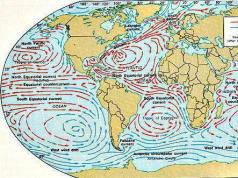 Течії землі.  Течії Світового океану.  Що таке холодна і тепла течія?  Опис та приклади - Корисна інформація для всіх.  Що варто знати про течію Гольфстрім